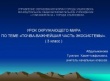 Урок по предмету "Окружающий мир" в 3 классе